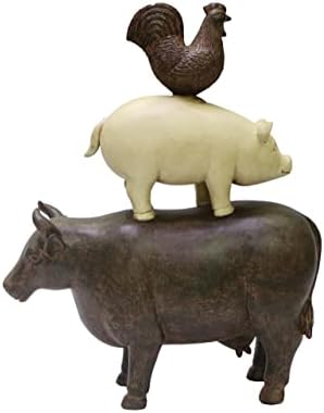 Natures Mark 3 Stacked Farm Animals Decor