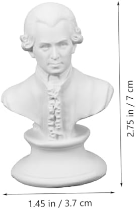 4pcs Mini Musician Bust Sculptures Resin Decor Desktop Statue
