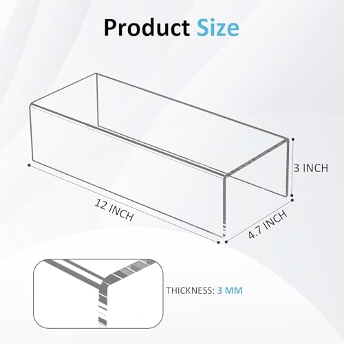 Acrylic Shelf Riser 12x47x3 Inch Pack of 2