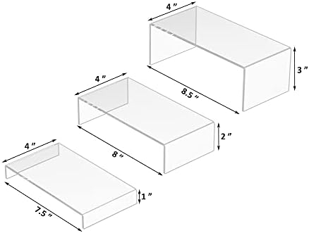 Crystal Acrylic Risers Display Stand 3pcs Set