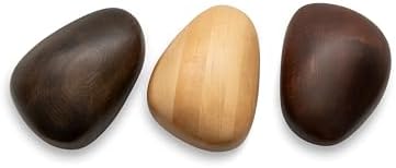 Elegant Wooden River Stone Urn for Ashes - 150 lbs Capacity