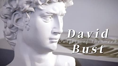 Michelangelos David Bust Statue 6 Inch White