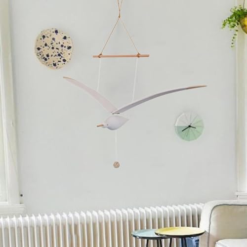 Wooden Seagull Mobile Decor for Home Ceiling