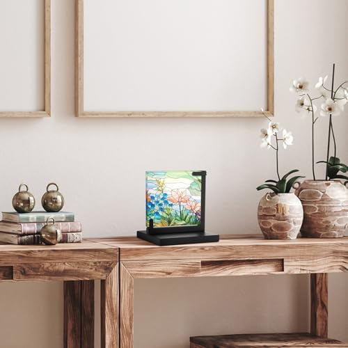 Zonon 2 Pcs Metal Glass Display Stands for Art and Collectibles