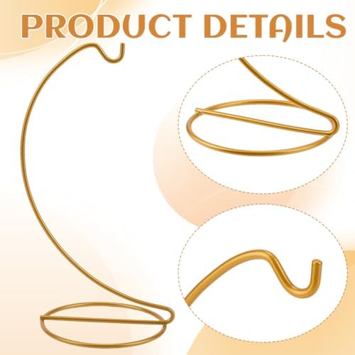 2pcs Golden Iron Wire Hanging Display Stand for Decorations