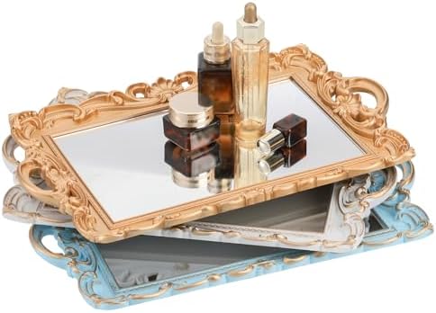 Frcctre 3-Piece Decorative Mirror Tray Set