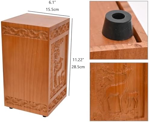 Elegant Wooden Cremation Urn for Human Ashes