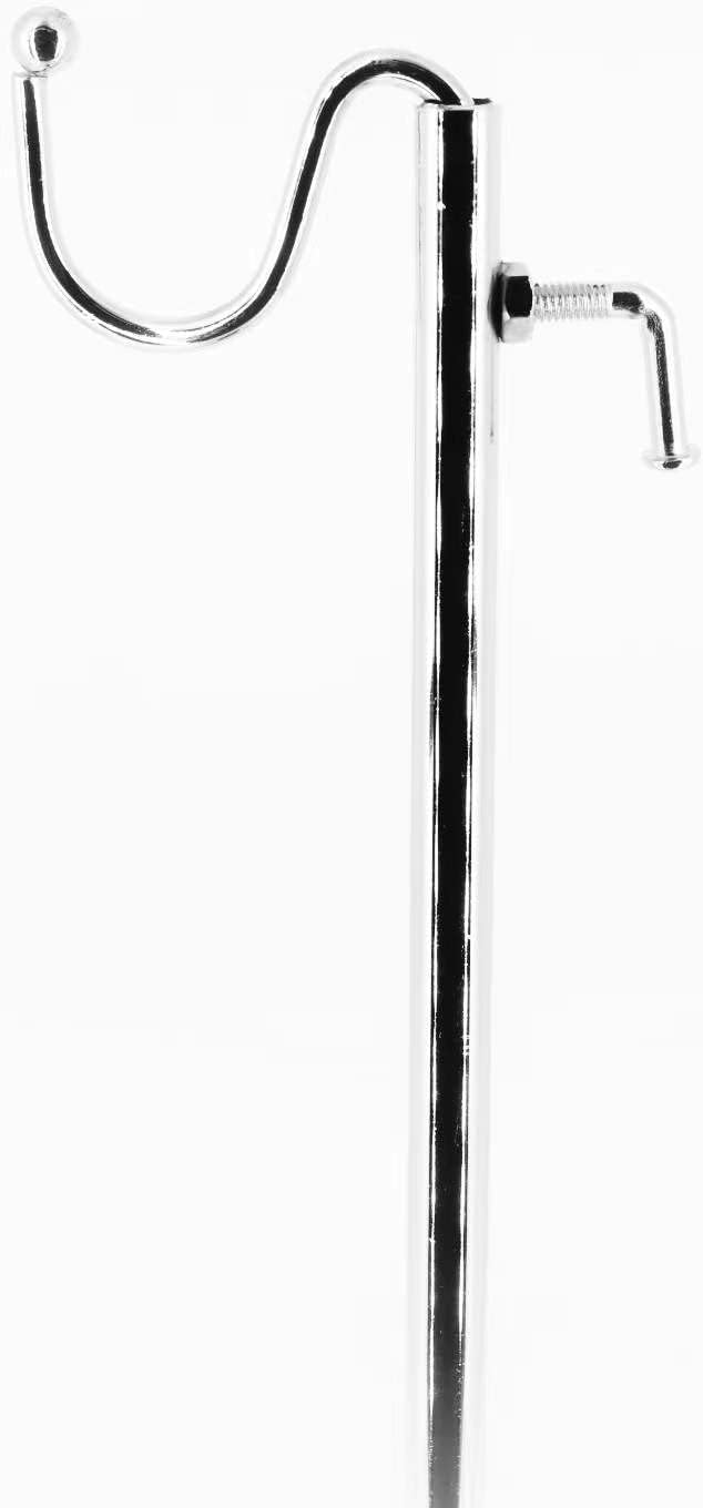 Adjustable Chrome Hook Display Stand for Handbags and Accessories
