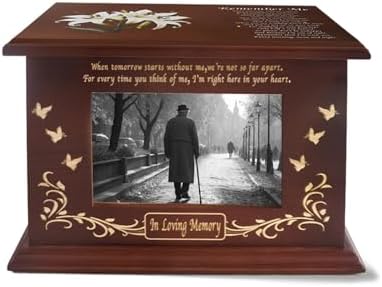 Wooden Cremation Urn for Adult Male Ashes