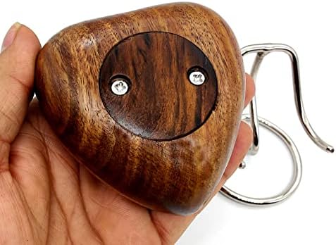 Wooden Heart Keepsake Urn for Dad - Mini Cremation Urn with Engraved Stand