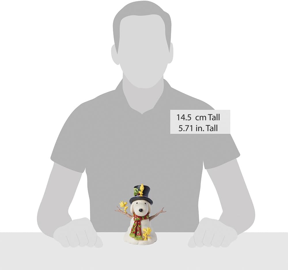 Enesco Peanuts Snoopy Snowman Figurine - 571 Inch Collectible Decor