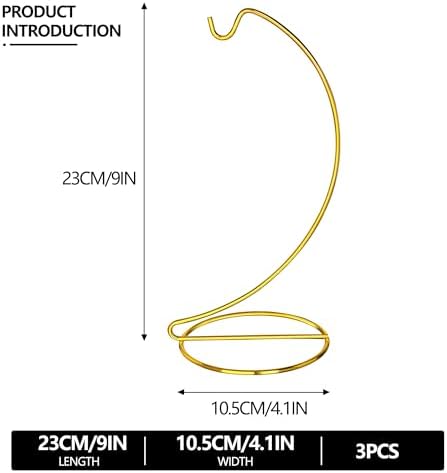 ZEERSHEE 3 Pcs Gold Hanging Display Stand for Decorations