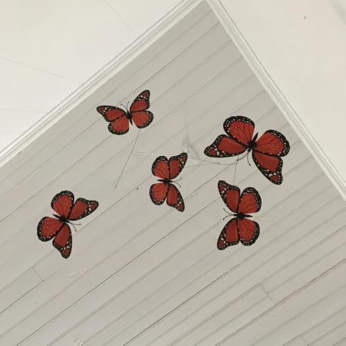 Five Red Butterfly Wall Decor Mobile 17W x 27H