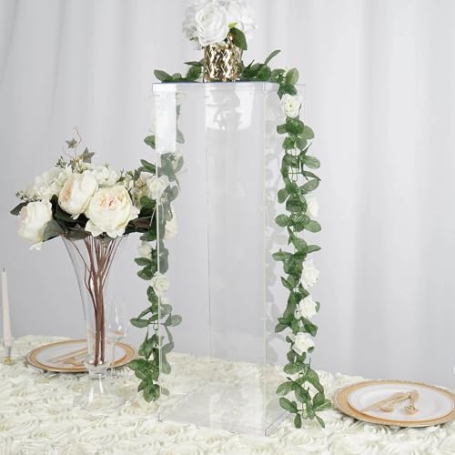 Efavormart 32 Inch Clear Acrylic Display Box with Interchangeable Lid and Base
