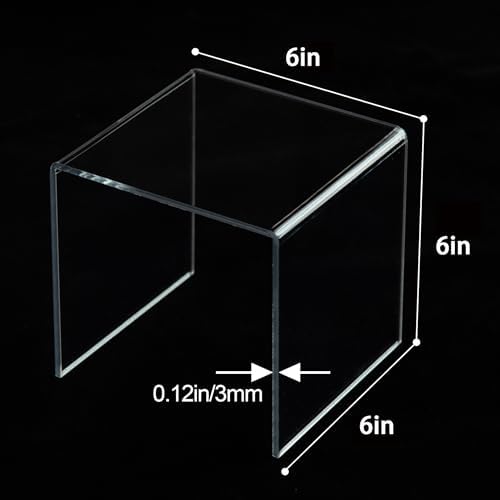 ihomecooker 8 Pack Clear Acrylic Riser Stand for Cupcakes and Crafts