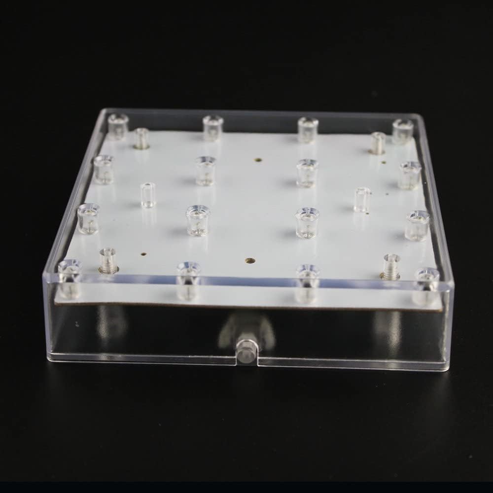 LARDUX LED Light Base for Vase Display Stand 5 Inch Square
