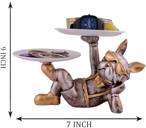 Cool Dog Showpiece with Plate for Home Decor 1