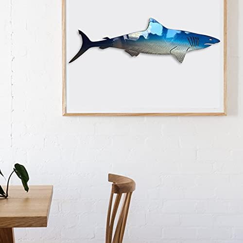 Oceanmapsa Metal Shark Wall Art Decor 20 in