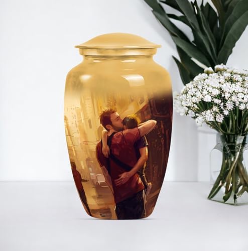 YATHABHISA Dad Urn - Large Velvet Bag Cremation Urn for Human Ashes
