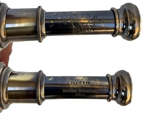 Antique Decor Spyglass with Leather Case