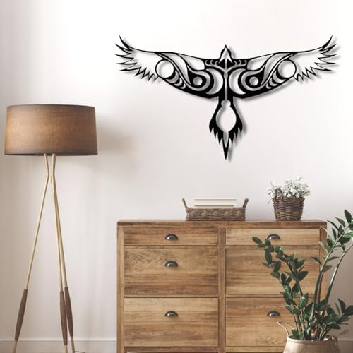 Norse Raven Metal Wall Sculpture Decor