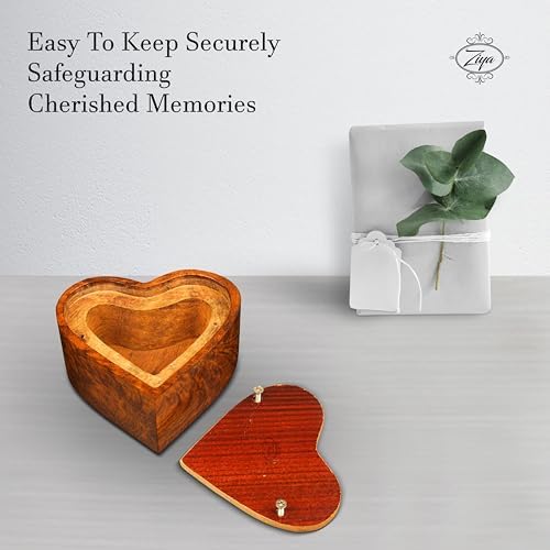 Ziya Wooden Heart Keepsake Tree Urn