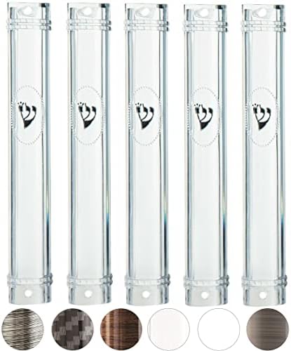 SUPER STAM Mezuzah Case Holder 63 Inch Clear Lot of 5