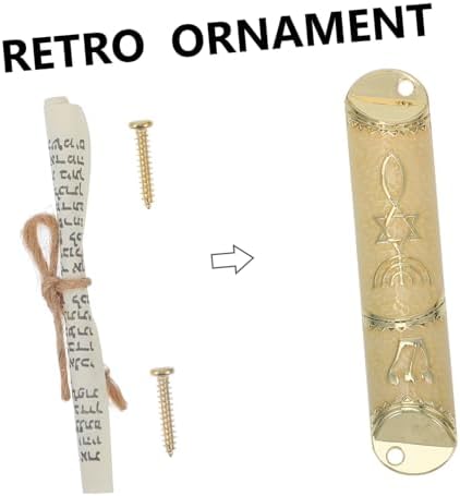 1set Classic Metal Mezuzah Religious Door Decor