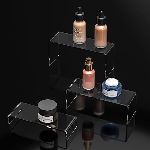 Ouskr 6 Pcs Clear Acrylic Display Risers for Shelf