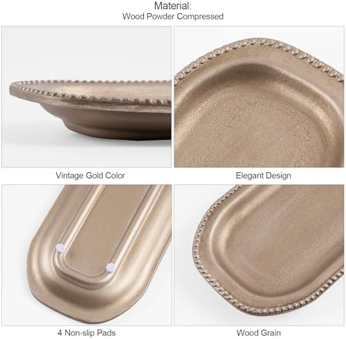 Wooden Decorative Tray Oval Boho Coffee Table Decor