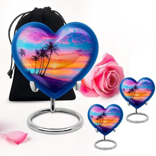 Beach Sunset Cremation Urns Combo - 10 Inch 3 Inch