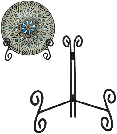 8 Inch Plate Stand Display Holder Black Metal Easel