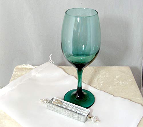Jewish Wedding Glass Kit Forest Green