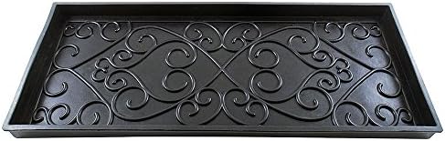 Achla Designs Scrollwork Rubber Boot Tray Medium Black
