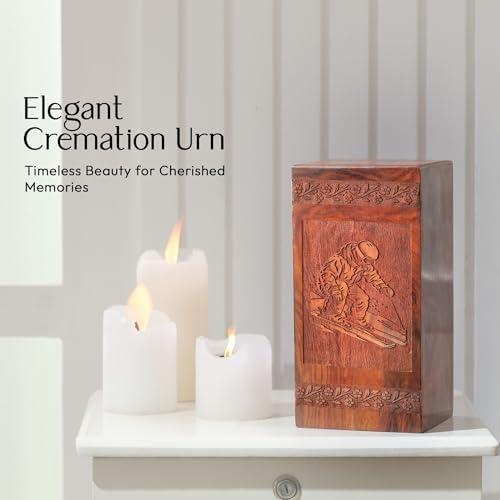 11 Inch Wooden Cremation Urn For Ashes