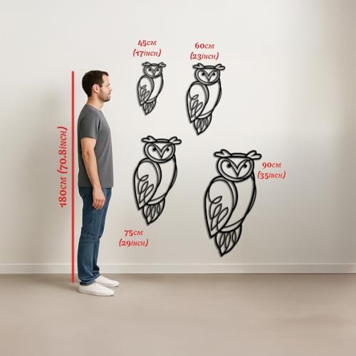 BONPERLA Modern Minimalist Owl Wall Art Decor