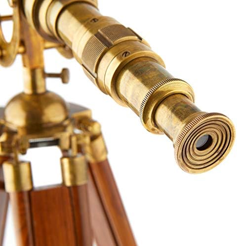 Handcrafted 15 Inch Brass Nautical Telescope with Leather Box