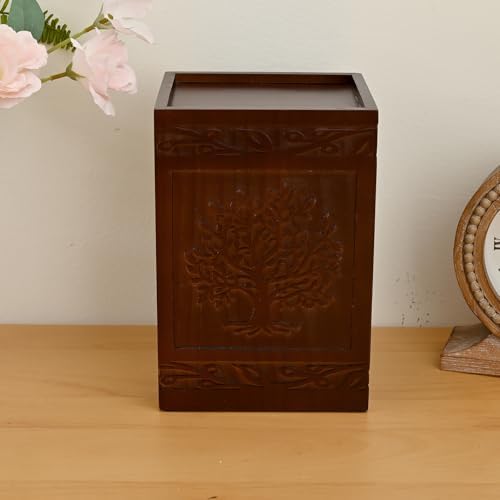 Elegant Wooden Tree of Life Cremation Urns