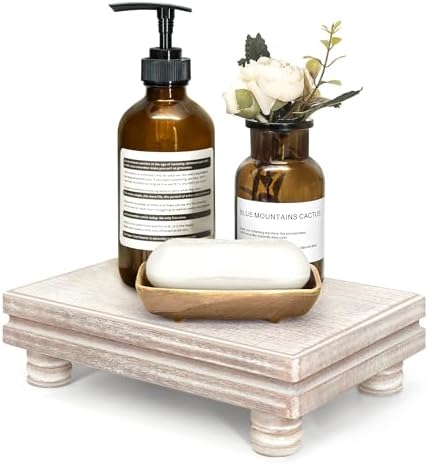 EOSAHR Decorative Wood Tray Stand - Farmhouse Style