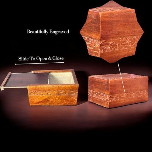 WoodGraphs Svaav Beautiful Handcrafted Wooden Urn Box