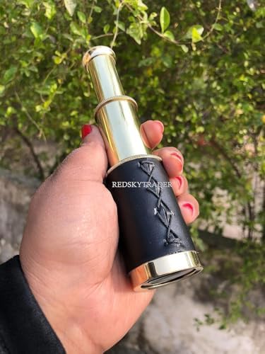 6 Handheld Brass Telescope with Wooden Box Pirate Navigation Mini Spyglass Collapsible
