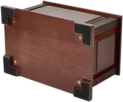 Handcrafted Wooden Cremation Urn Box for Human Ashes 225lbs Capacity