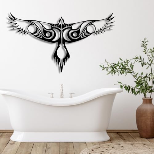 Norse Raven Metal Wall Sculpture Decor