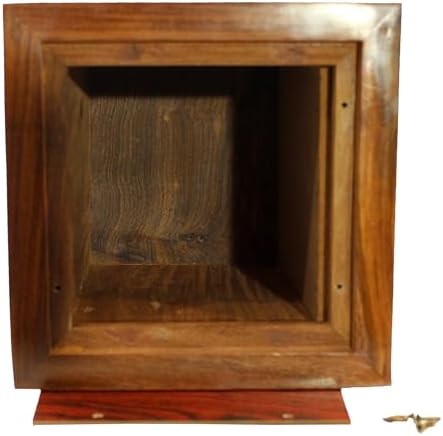 Elegant Handcrafted Rosewood Cremation Urn with Photo Frame