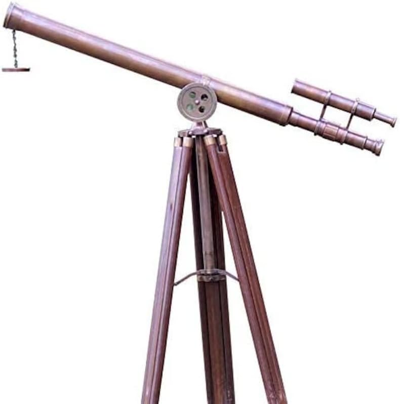Nautical Brass Double Barrel Telescope with Tripod