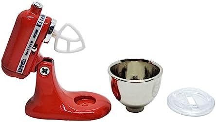 ChangThai Design Tiny 1 Inch High Red Bread Dough Mixer Figurine