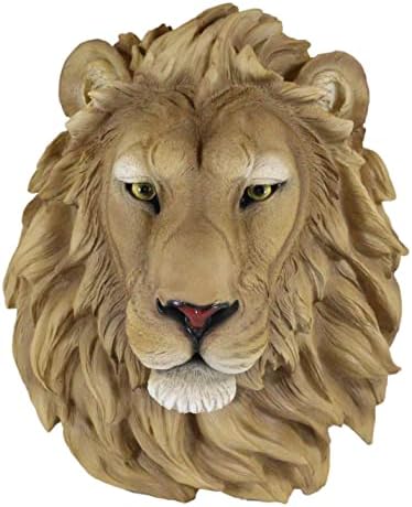 Ebros Gift Safari Lion Head Wall Decor Plaque 16 Tall