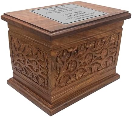 Extra Large Personalized Wooden Cremation Urn for Ashes