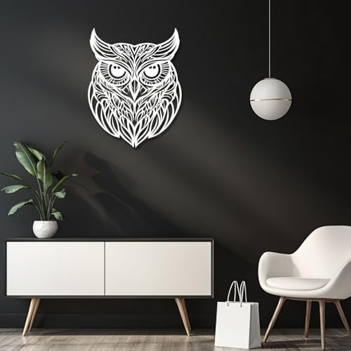 Flewfar Metal Wall Art Owl Sculpture
