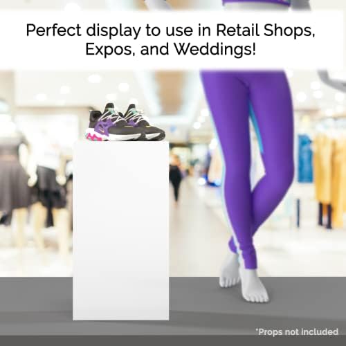 4 Pack White Acrylic Display Box Tall 12x12x24